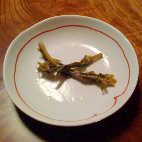 最後の菜の花ぬか漬け